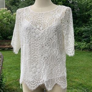 Trina Turk Delicate Lace Blouse with Cami